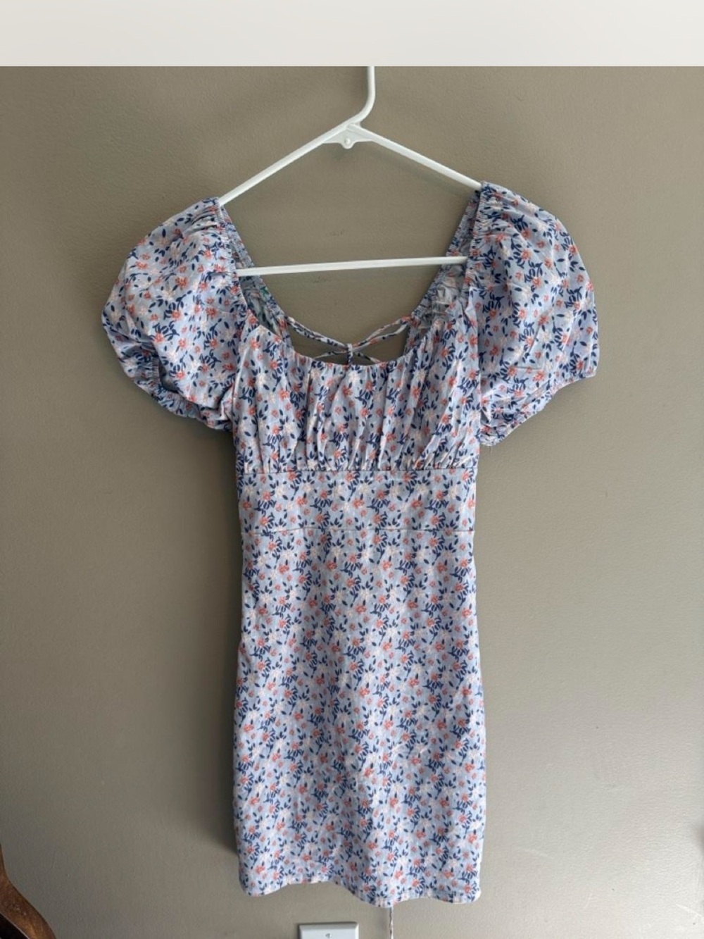 Iris Blue Floral Dress Size Small